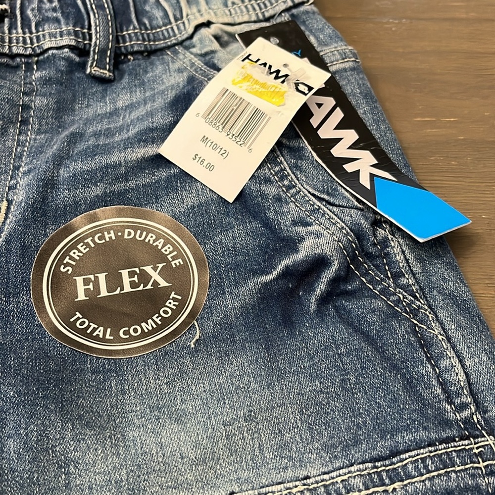 NWT! HAWK boy’s Blue Denim Flex Shorts. 10/12 - Picture 4 of 10
